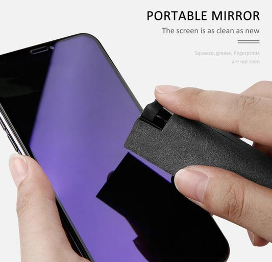 2-i-1 ScreenCare Kit™ – Mikroﬁber & Rengöringsverktyg för Alla Skärmar