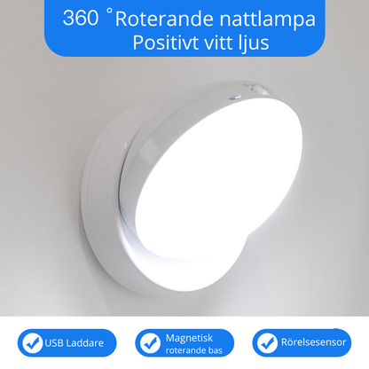 Lumori Rotate™ – Rörelsesensor LED-lampa med 360° justerbar vinkel