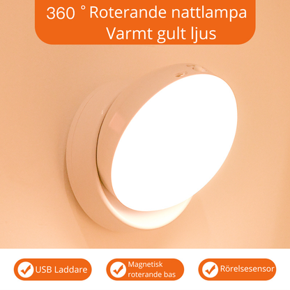 Lumori Rotate™ – Rörelsesensor LED-lampa med 360° justerbar vinkel
